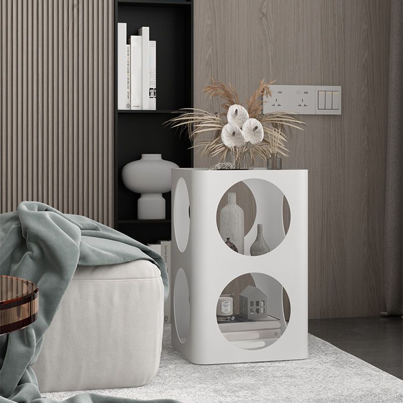 Modern Open Storage Bedside Cabinet Metal Night Table for Bedroom