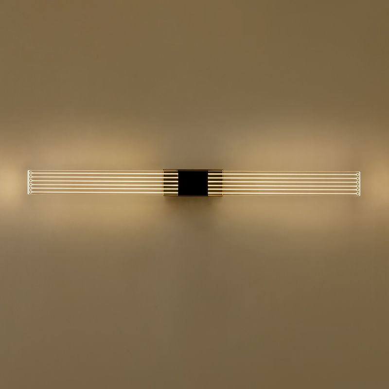 LED Metal Modern Wall Sconce Linear Shape Vanity Lamp with Acrylic Shade for Bathroom