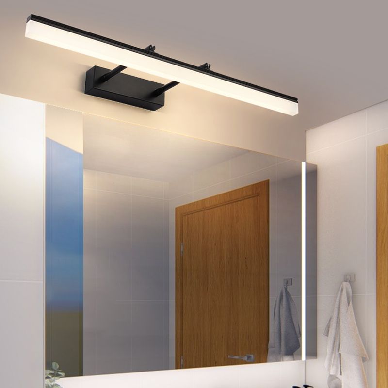 Strip vorm muurverlichting moderne stijl metaal 1 lichte sconce licht voor doucheruimte