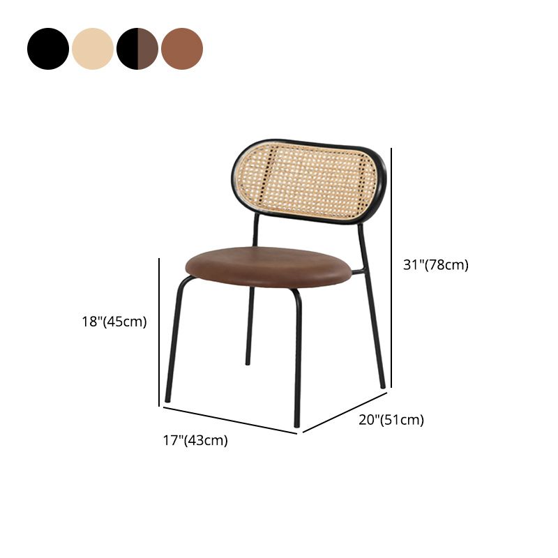 Armless Dining Chairs Industrial Kitchen Side Chairs for Dining Room