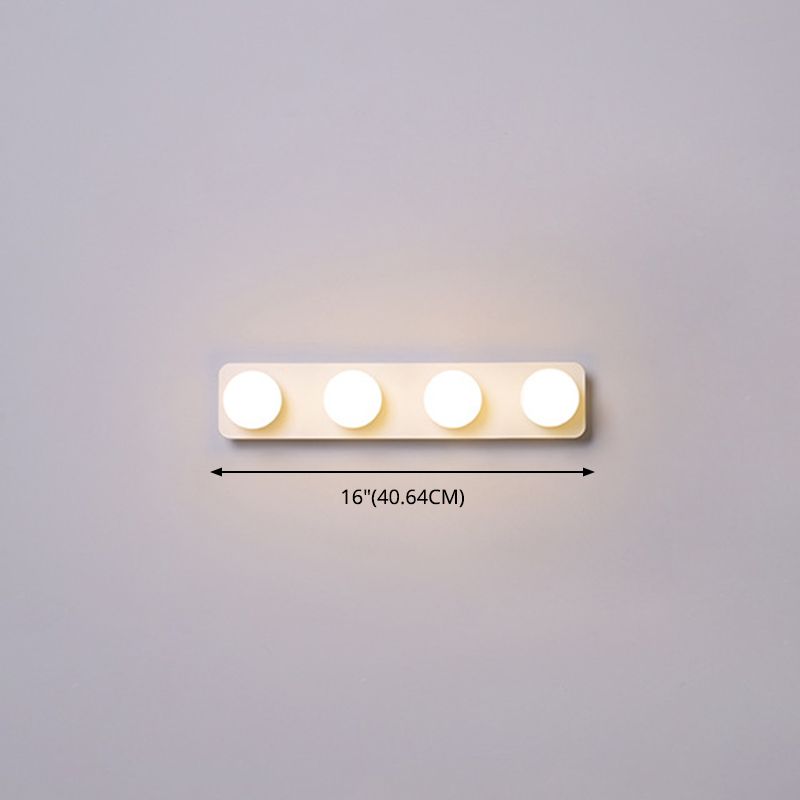 Moderno simple Mirror de tocador Bola LED LED Tono acrílico Ideas de iluminación de tocador de baño