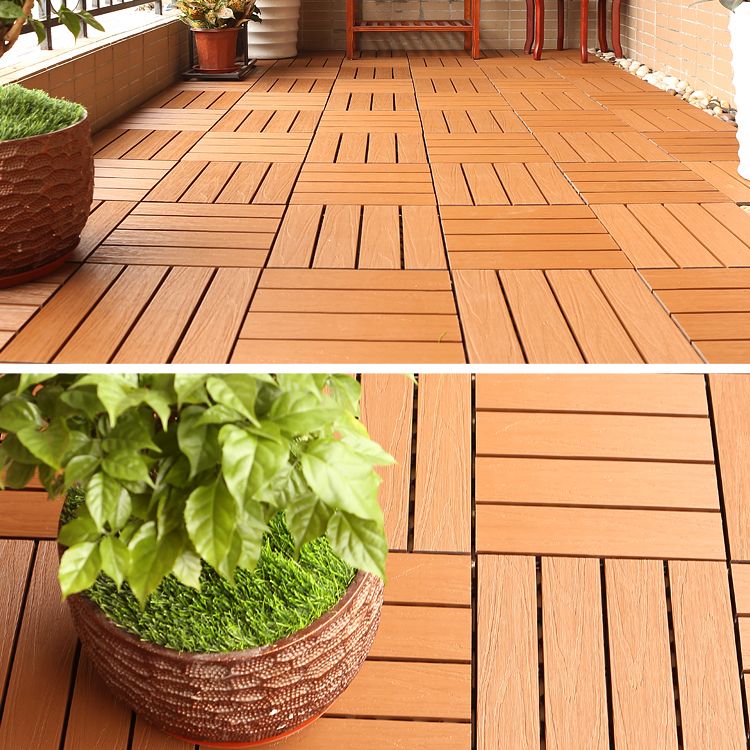 Composite Deck Tile Solid Color Water Resistant Patio Flooring Tile