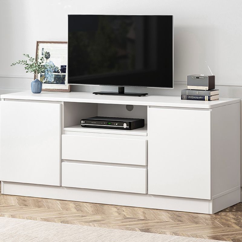 Modern TV Console Faux Wood TV Stand with Drawers and Storage, 24"H X 12"W