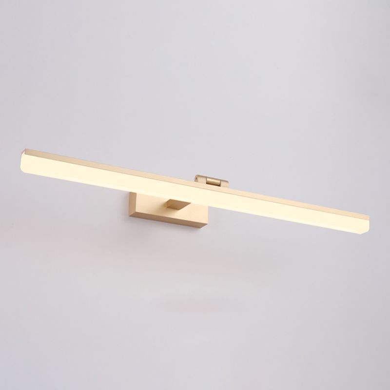 Linear Shape Vanity Light Contemporary Style Metal 1 Light LED Mirror Light for Bathroom