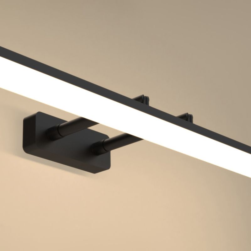 Modern Metal LED Wall Sconce Linear Shape Vanity Lamp with Acrylic Shade for Bathroom