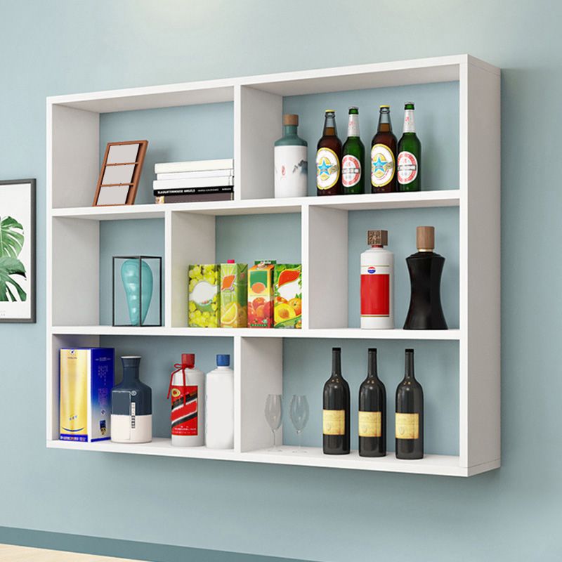 Manufactured Wood Modern Bottle Wine Rack Wall Mounted Wine Rack Bottle with Shelf