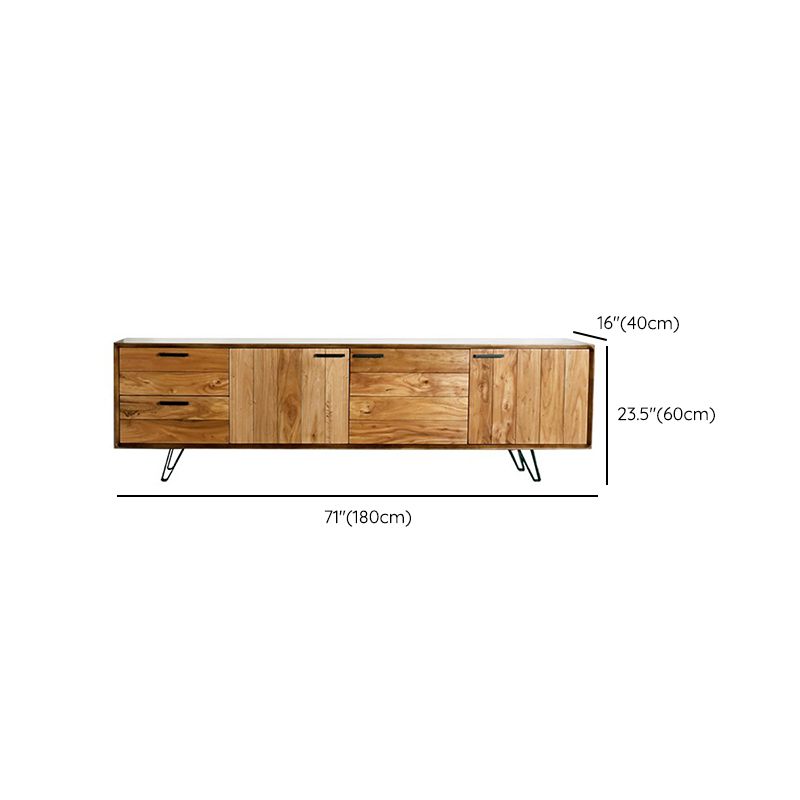 Traditional TV Media Stand Solid Wood TV Console for Living Room