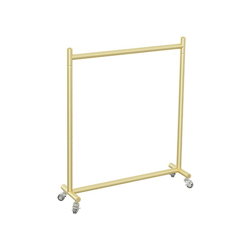 Modern Entryway Kit Metal Framed Hanging Rail and Castors Hall Stand