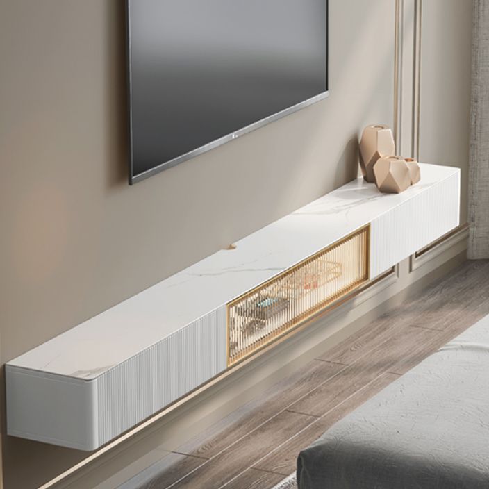 Contemporary TV Stand Console with Drawers Floating TV Media Stand