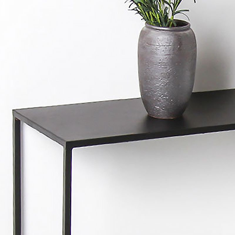 Iron Accent Table with Frame Base and Rectangle Top Modern Style