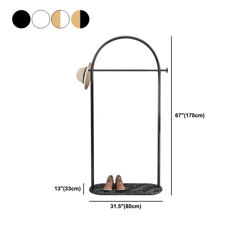 Industrial Hall Stand Free Standing with Hanging Rail Metal Coat Rack