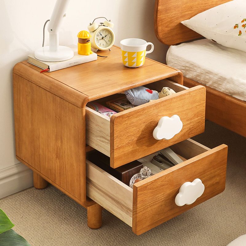 Modern No Theme Solid Wood Kids Bedside Table with and Drawers