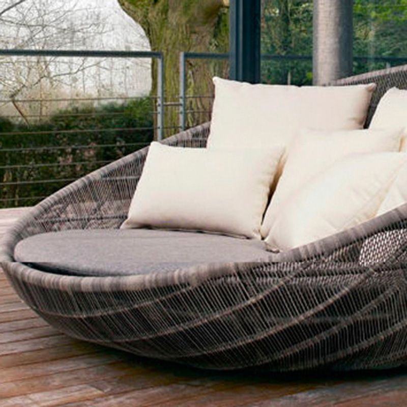 Metal Patio Sofa Modern Style Minimalist Villa Outdoor Patio Daybed