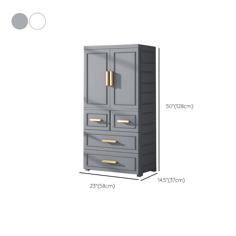 Contemporary Hanging Clothes Rack Plastic Wardrobe Armoire for Home