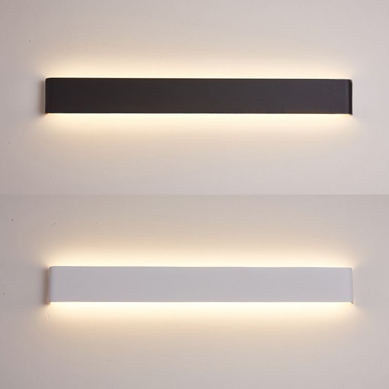 Modern Minimalist Rectangular Wall Mounted Vanity Lights Metal Vanity Wall Light Fixtures for Bathroom