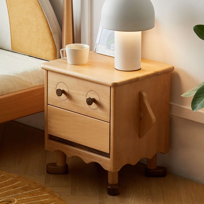 Modern No Theme Cabinet Included Solid Wood Kids Bedside Table