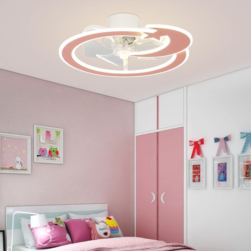 Kids Lovely LED Plafait Ventils de plafond forgé de fentual de plafond circulaire avec une teinte acrylique