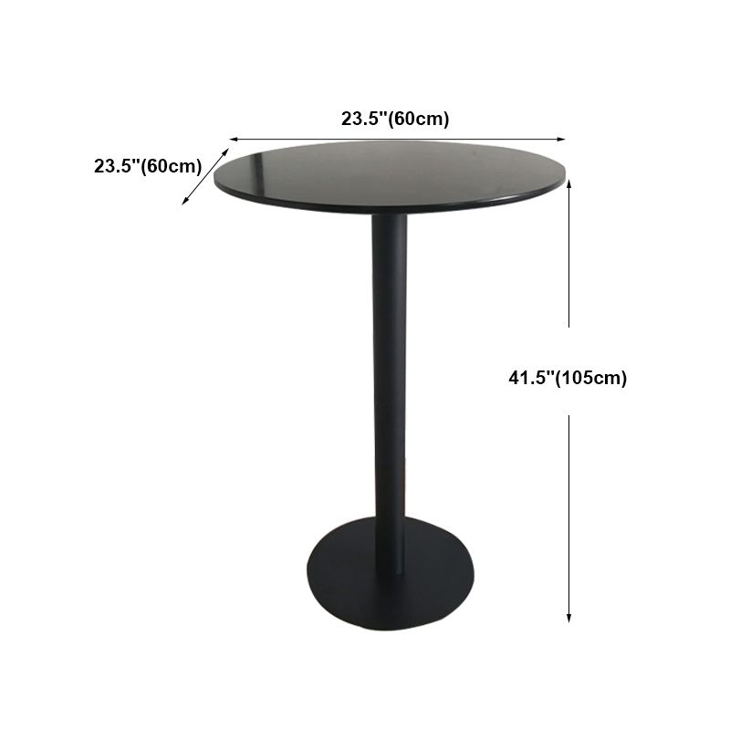 White Modern Style Round Table in Metal Milk Tea Shop Bar Table