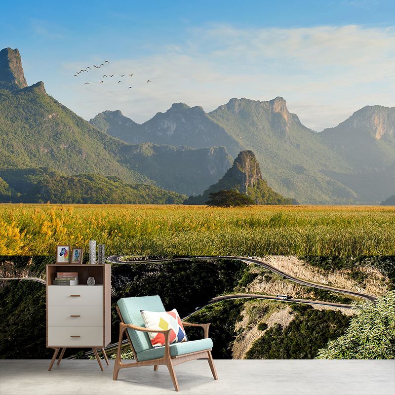 Stain Resistant Wall Mural Photography Environmental Modern Mountain Wall Mural