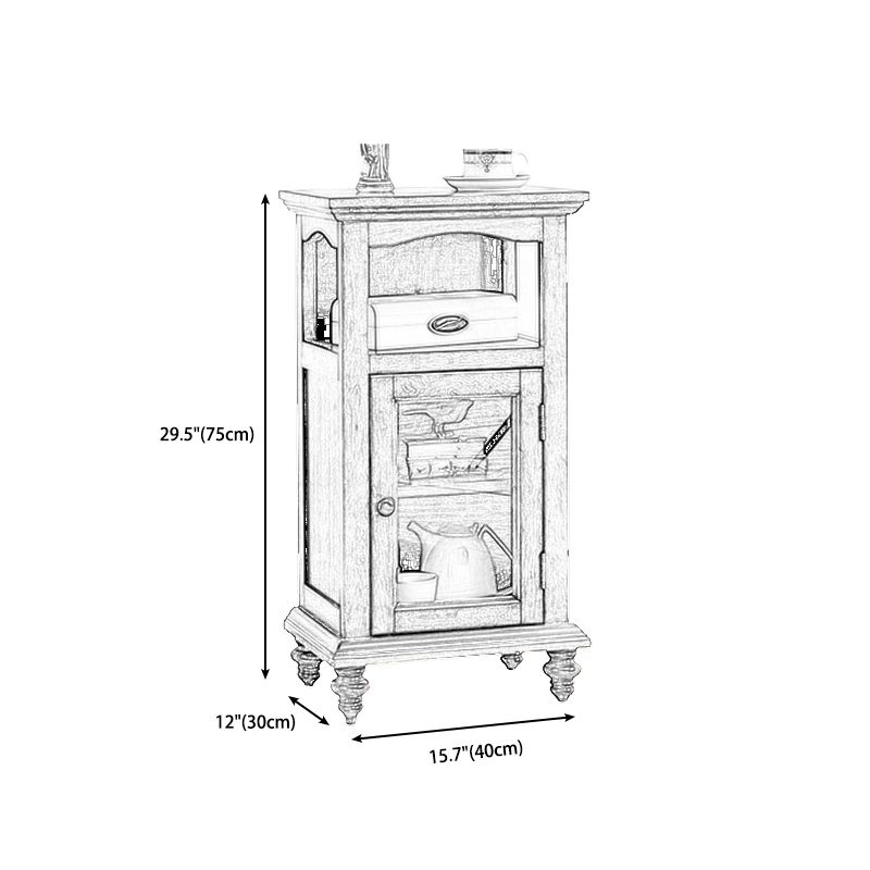 Traditional Ashwood Side End Table Lacquered Sofa End Table for Living Room