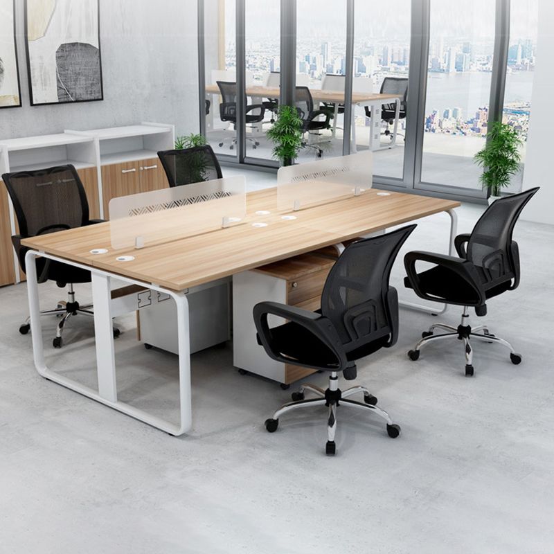 Ergonomic Mesh Desk Chair Contemporary Fixed Arms Chair with Wheels