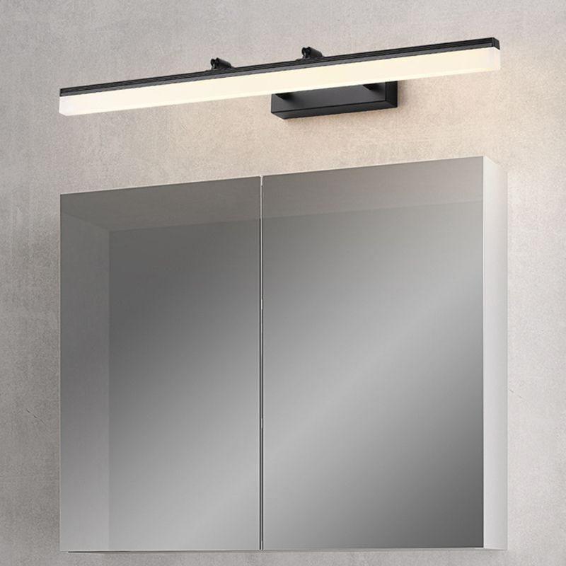 Single Black Finish Contemporary Vanity Light Linear LED Bath Bar Bathroom