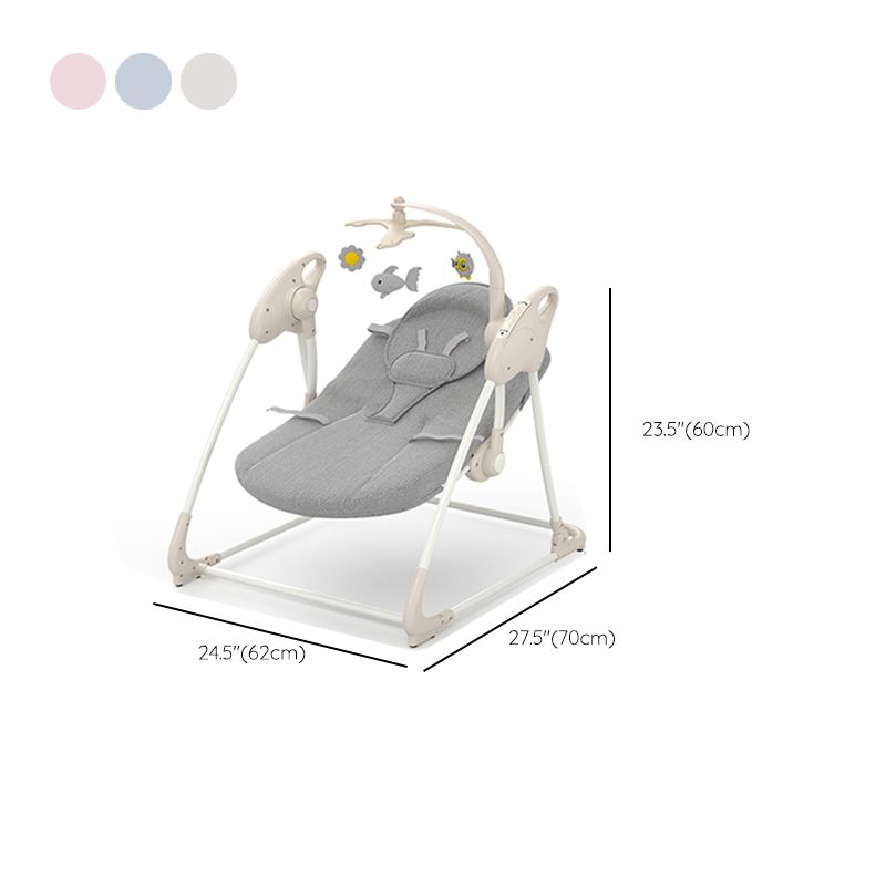 Metal Oval Baby Crib Cradle Electric Rocking Cradle with Bluetooth