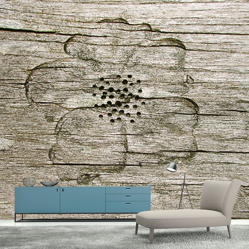 Photography Environment Friendly Mural Wallpaper Wood Grain Bedroom Wall Mural