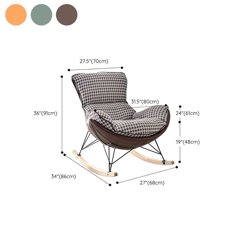 Modern Rocker Chair Upholstered Textured with Light Legs Glider