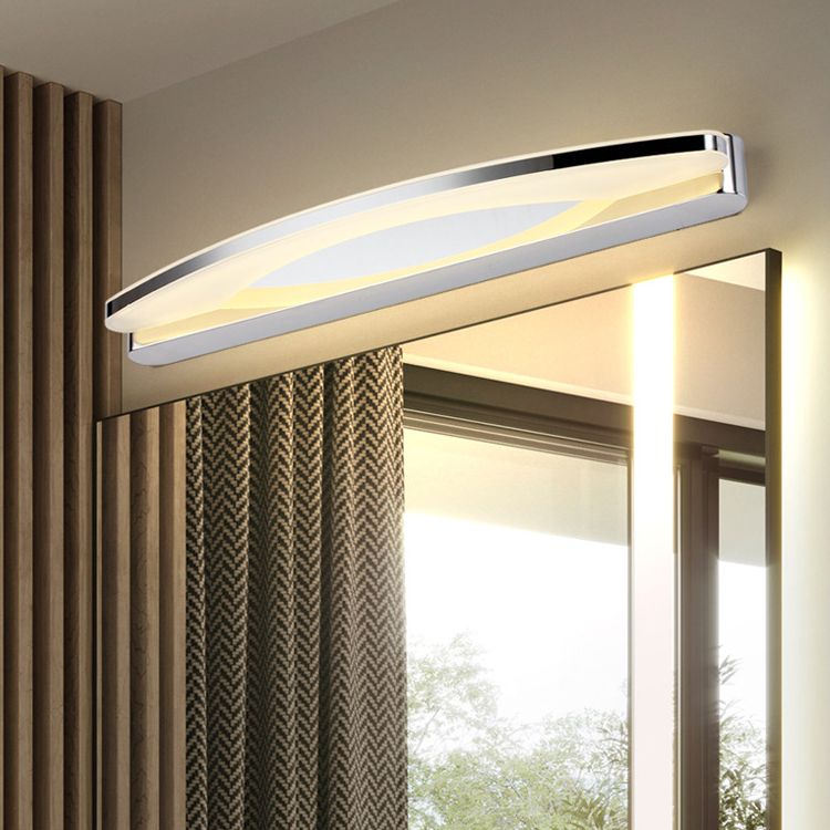 Modern Style Mirror Cabinet Bathroom Wall Lights Steel Linear Shade LED Ambient Vanity Lighting