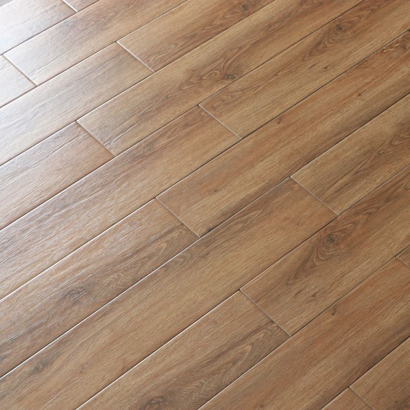 Indoor Rectangle Floor Tile Straight Edge Wood Pattern Floor Tile