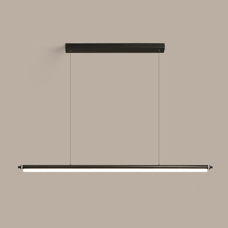 Modern Style Simple Hanging Light LED Long Strip Pendant Lamp for Dining Room