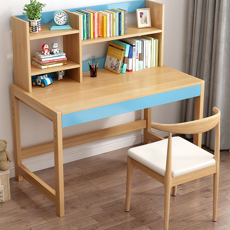 Home Kids Desk with Shelf Wooden Writing Desk Kids Desk and Chair