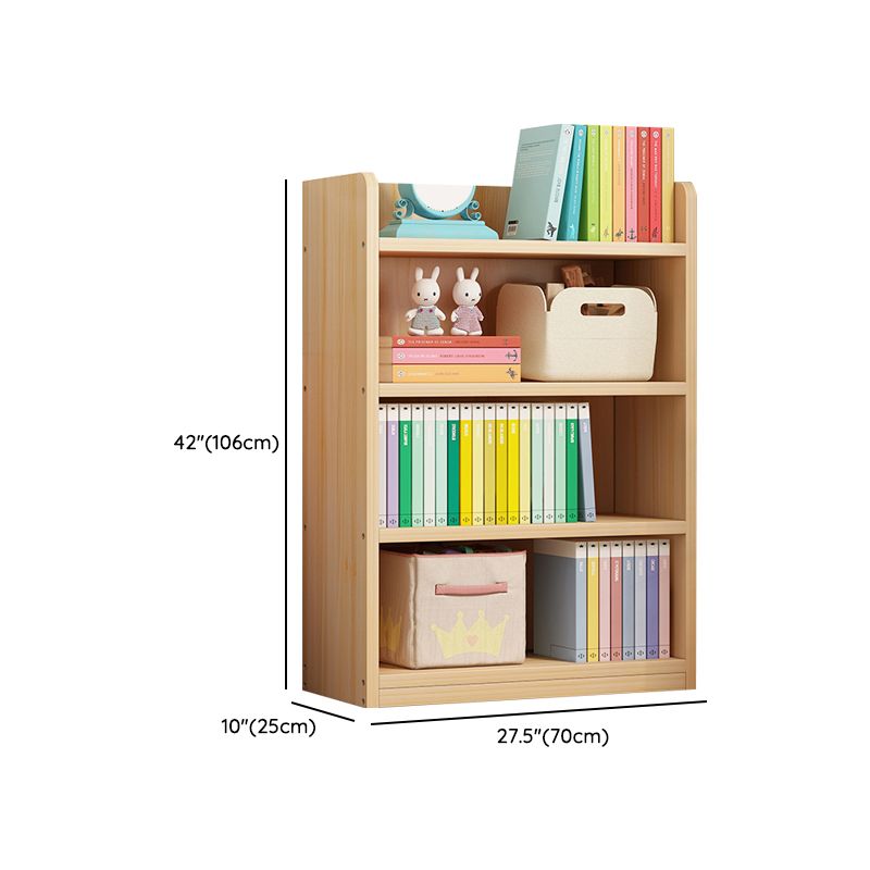 Scandinavian Standard Kids Bookcase Wood Book Stand Closed Back Double-Sided