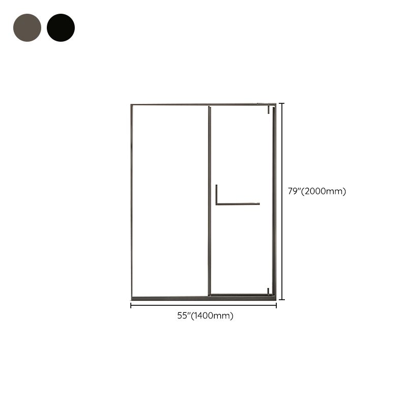 Narrow Edge Full Frame Pivot Shower Door Tempered Glass Shower Door