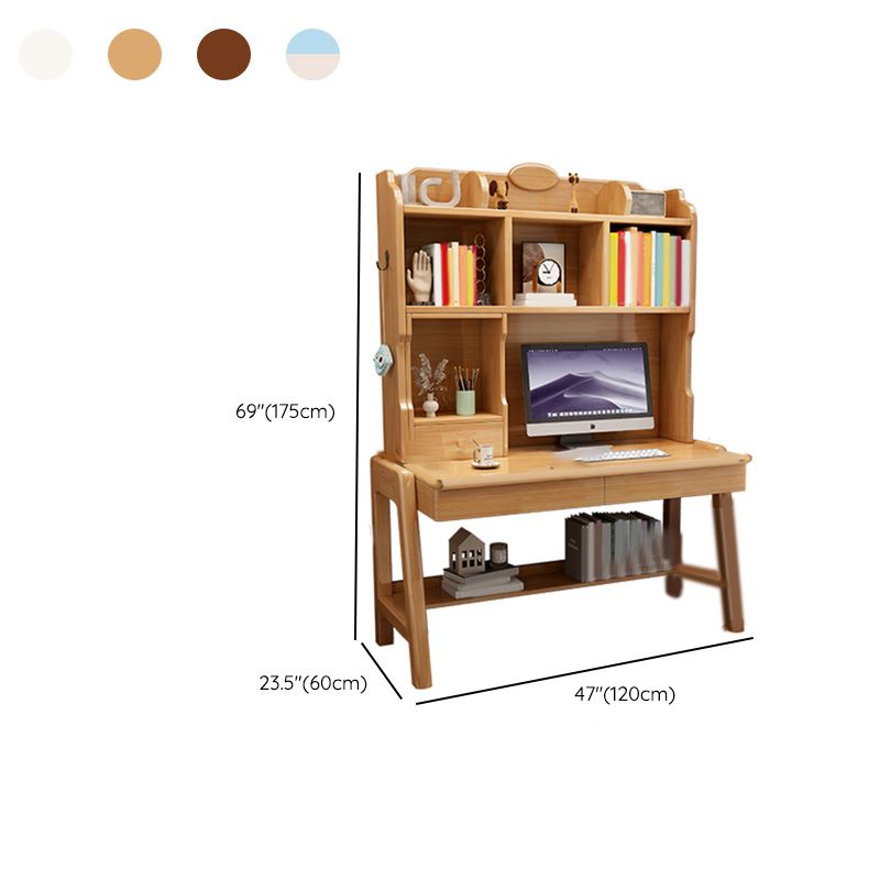 Ergonomic Study Desk Home Table and Chair Set with Storage Drawers