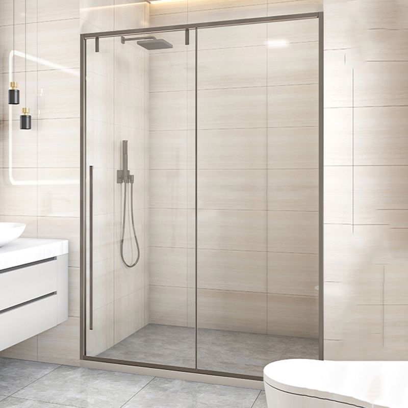 Semi Frameless Single Move Thickened Tempered Glass Shower Door
