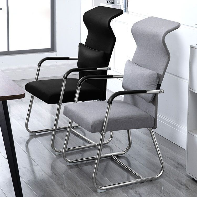 Modern Ergonomic Computer Chair Chrome Frame Office Chair with Metal Base