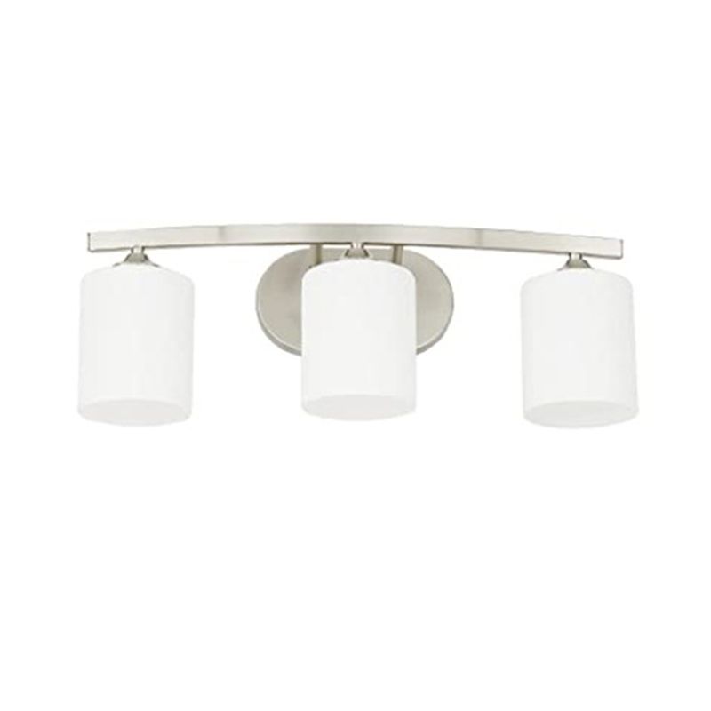 Modern Bath Vanity Lighting White Glass Shaded Light for Bathroom