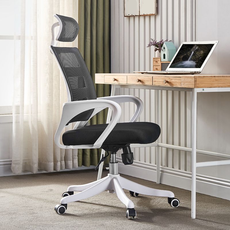 Adjustable Wheels Office Chair Contemporary High Back Desk Chair