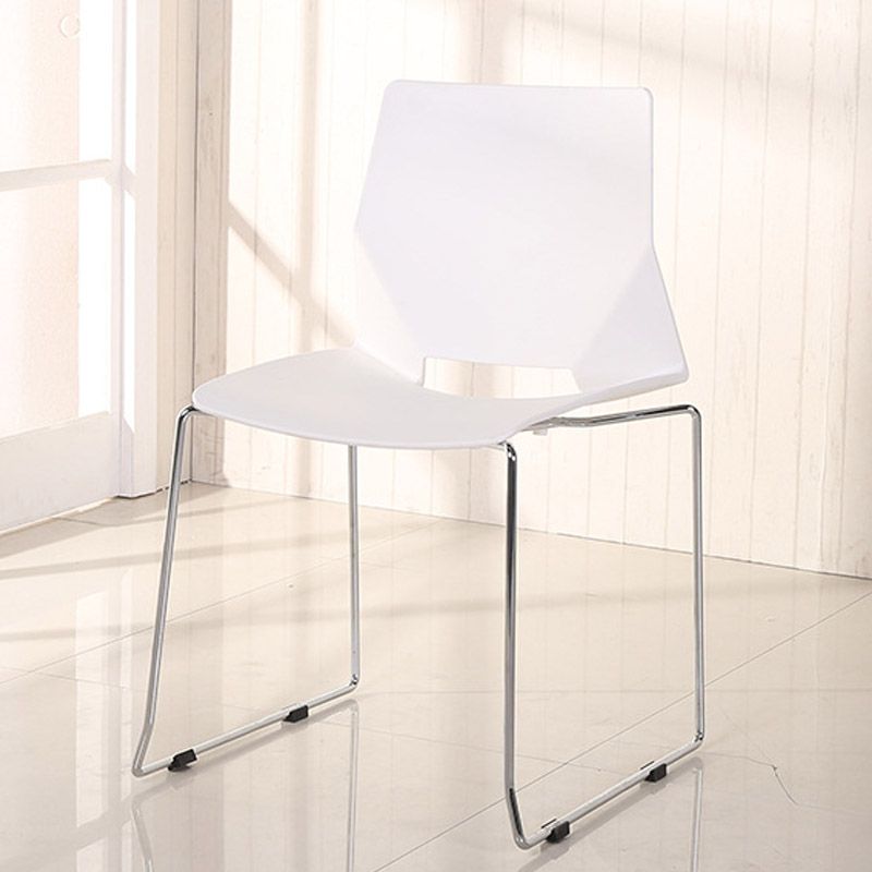 19" Wide Contemporary Desk Chair No Wheels Armless Conference Chair