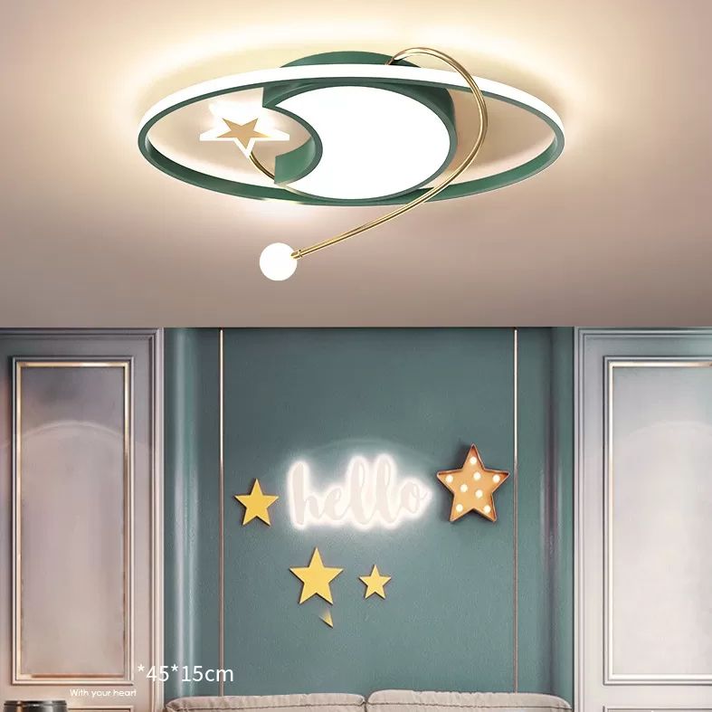 Creative Cartoon Surface Mounted Ceiling Light Kids Acrylic LED Flush Light for Bedroom