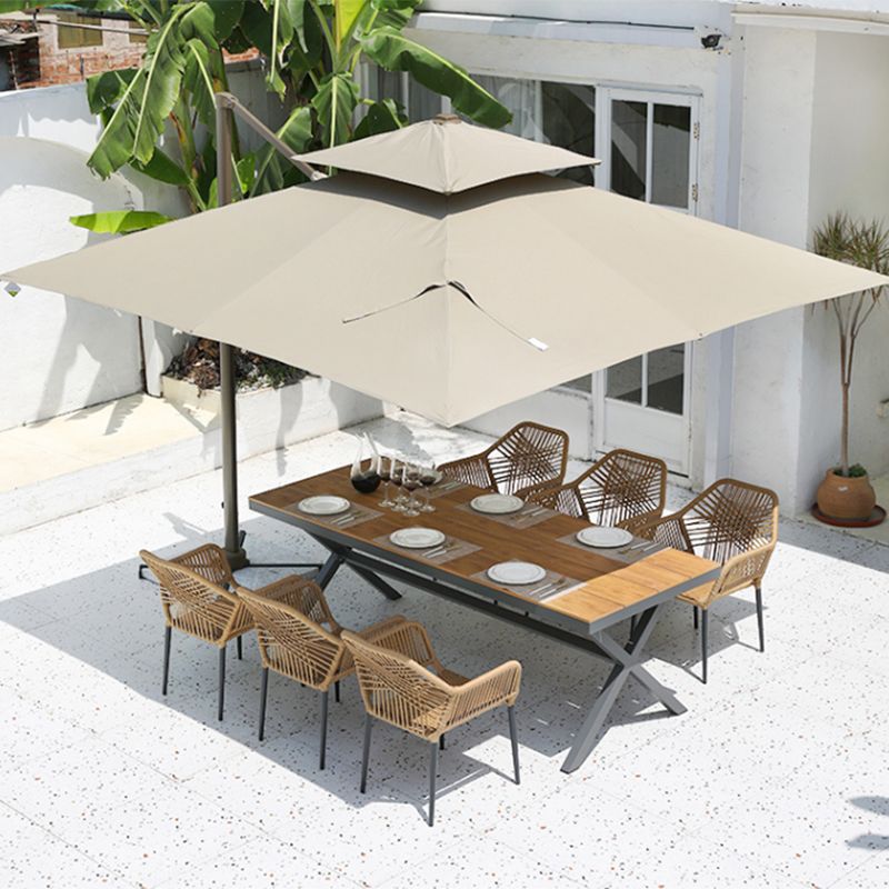 Contemporary Aluminum Frame Coffee Table Outdoor Dining Table