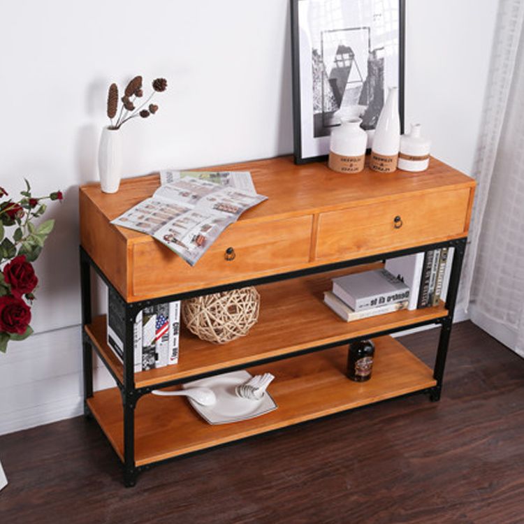 33.5" Tall Wood 2 - Drawer Chest Modern 3 Tier Storage Cabinet