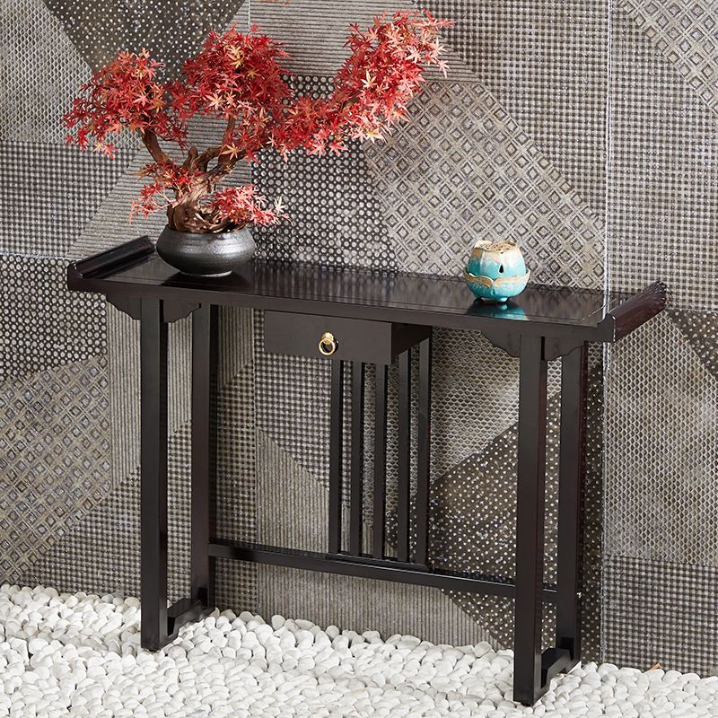 31.5" Tall 1-drawer Console Table Solid Wood Accent Table for Hall