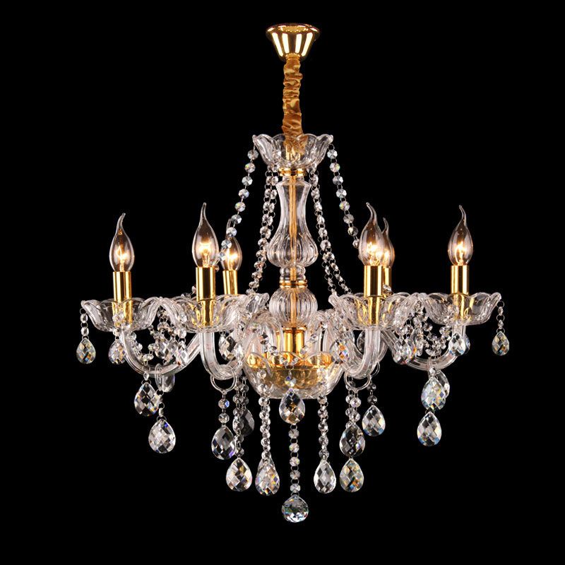 K9 Crystal Victorian Drop Lamp Candelabra Chandelier Lighting Fixtures for Bedroom