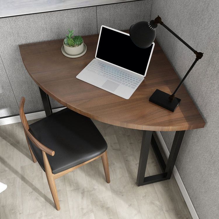 Contemporary Solid Wood Writing Desk Bedroom Office Desk with Black Legs