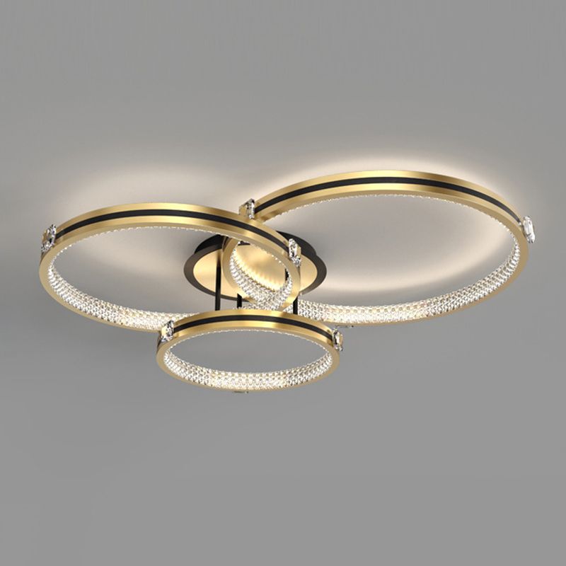 Modern Round Flush Mount Ceiling Light Crystal Flush Mount Lighting