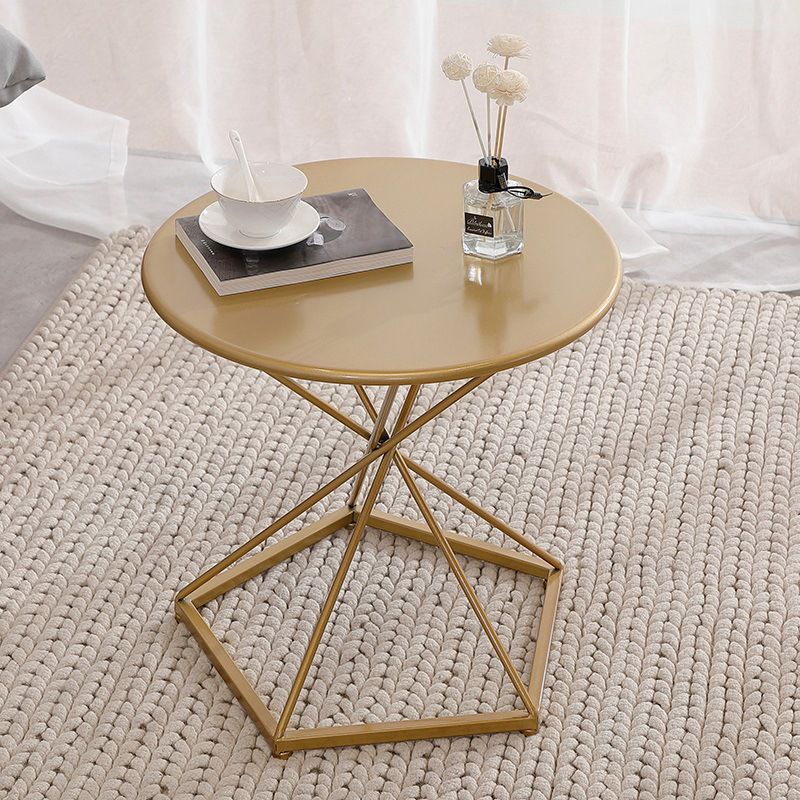 Contemporary Metal Accent Table Nightstand 19.68" H Bed Nightstand