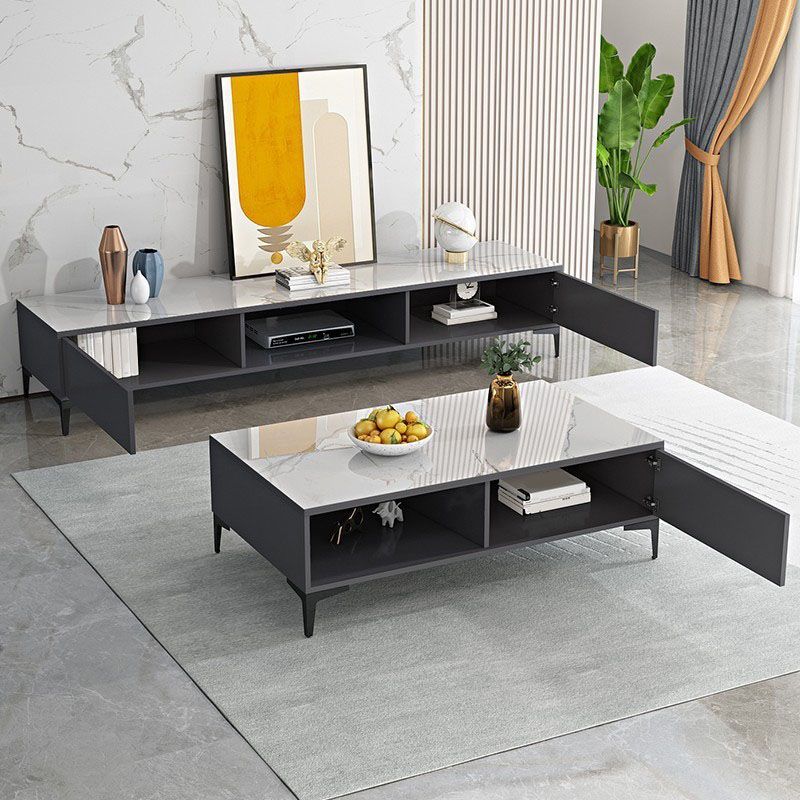 Contemporary TV Stand Console Wooden TV Media Stand for Living Room